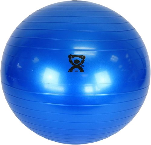 Cando 30-1800 Blue Non-Slip PVC Vinyl Exercise Ball - 12" Diameter, 300 lbs Capacity
