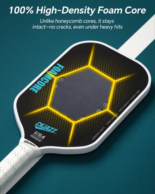Pickleball Paddle – Carbon Fiber Pickleball Paddle – 100% Foam Core Performance Paddle