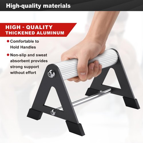 Mochantum Push Up Bar - Heavy-Duty Stainless Steel Pushup Stands with Non-Slip Base, 500LB Capacity, Portable Home Gym Equipment for Strength Training & Floor Workouts,White