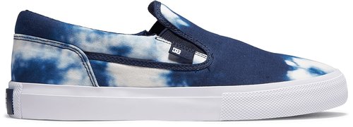 DC Men's Manual Slip-ON TXSE Skate Shoe, Heather Navy, 4