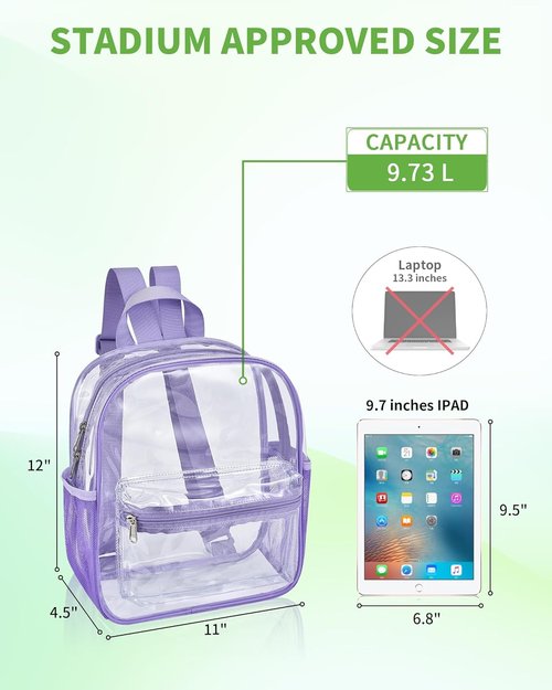 MAYTREE Clear Stadium Bag - Perfect for Concerts, Festivals, and Sports Events | Durable & Spacious
