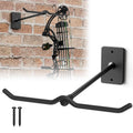Bow Wall Hanger for Compound/Recurve Bows - Heavy Duty Steel Compound Bow Rack Wall Mount, 22LBS Capacity Recurve Bow Rack for Wall with Composite Padding, 2 Bow Vertical Storage Archery Bow Holder