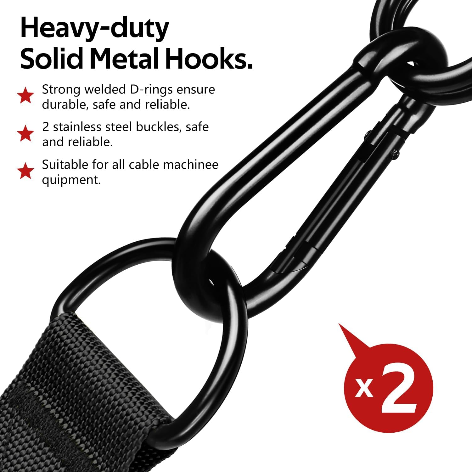WALITO Exercise Handles - Heavy Duty Replacement Cable Machine Attachments for Home Gym
