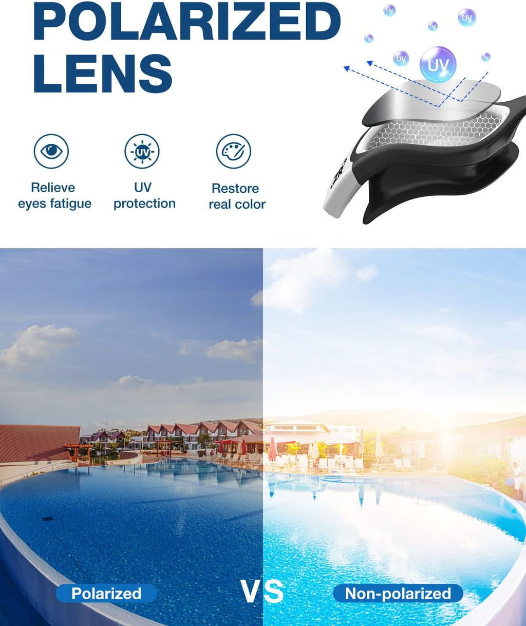 ZIONOR Swim Goggles - G1 Polarized Adult Swimming Goggles | 2-Pack for Men and Women