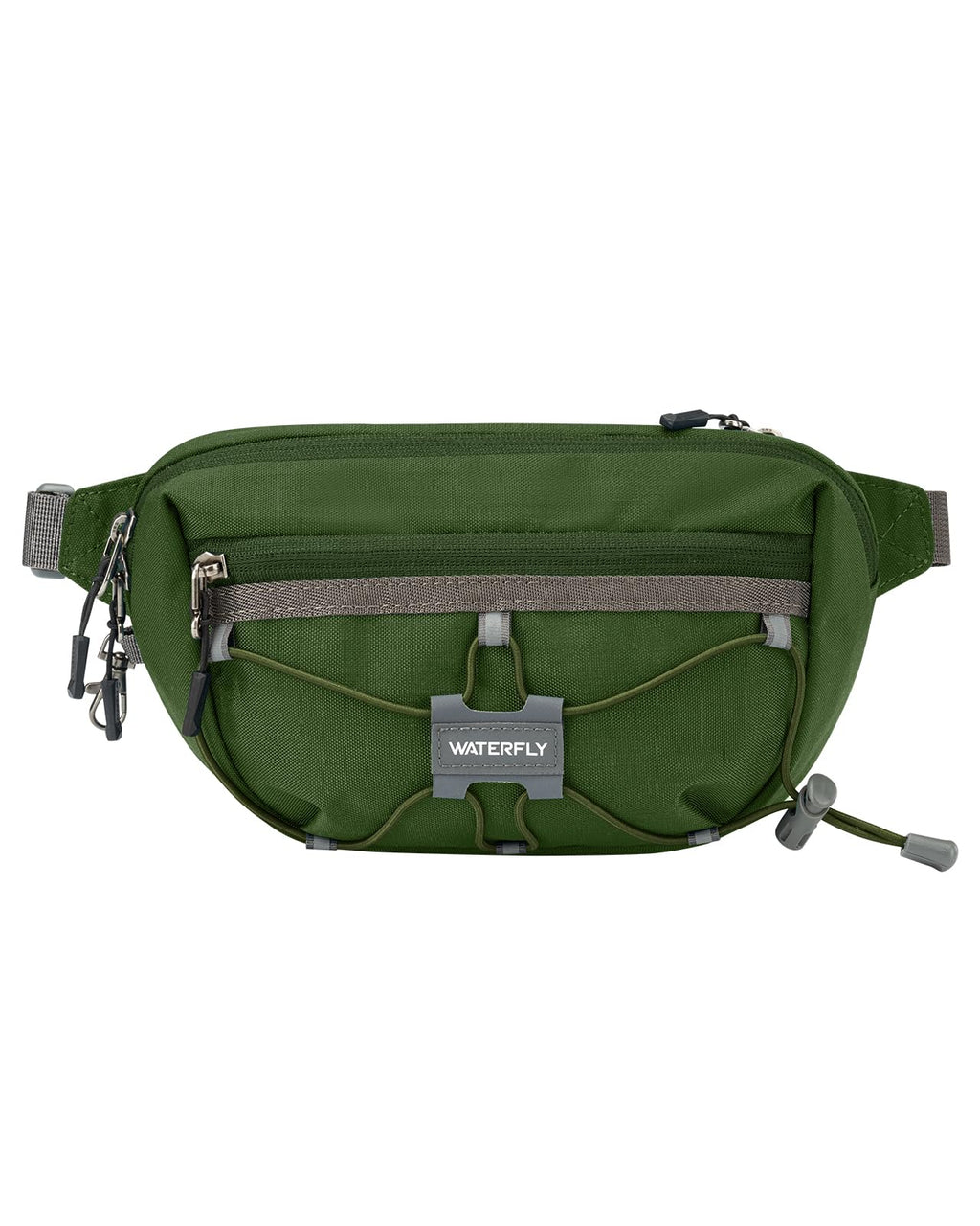 WATERFLY Lightweight Small Fanny Pack: 1.5L Mini Slim Crossbody Waist Belt Hip Bag with RFID Blocking, Anti-Theft & Water Resistant Pouch for Women Men Travel Hiking Running Walking EDC