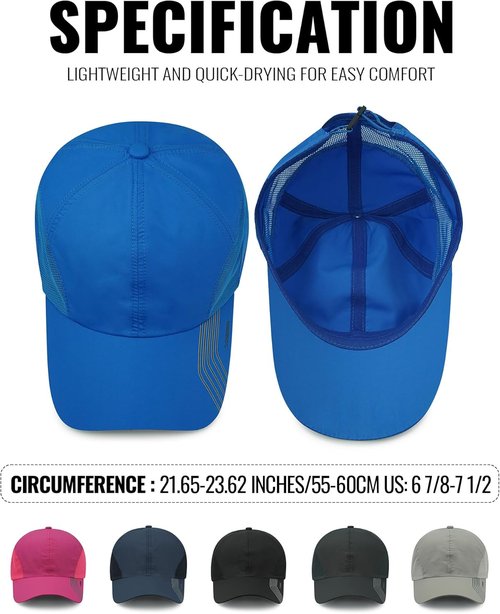 Croogo Quick Drying Sun Hat UPF 50+ Baseball Cap Summer UV Protection Outdoor Cap Men Women Sport Cap Hat