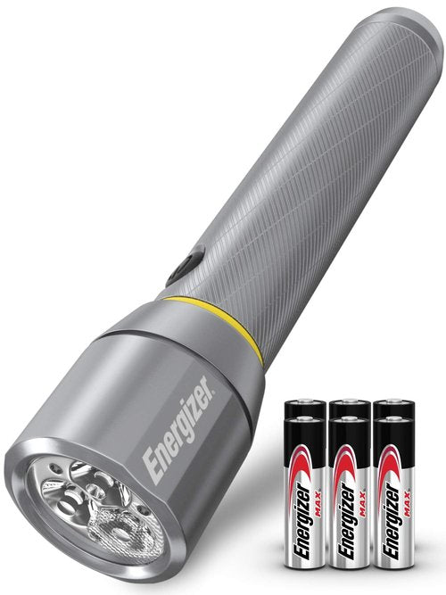 Energizer Vision HD Extra Performance LED Flashlight with Digital Focus, Durable and Bright Flashlight for Hurricane Supplies and Camping Gear, Flash Light with AA Batteries Included, Pack of 1