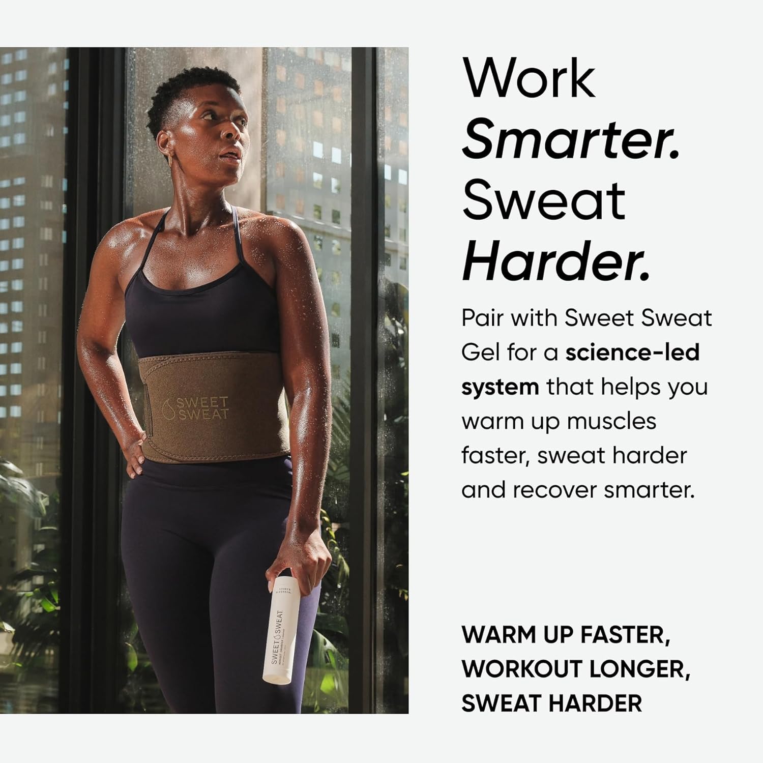 Sports Research Sweet Sweat Waist Trimmer - Premium Sweat-Enhancing Fitness Band for All Sizes