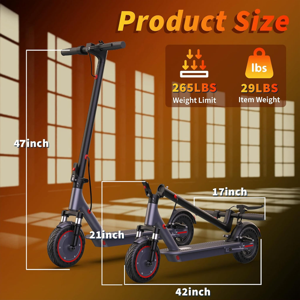 Roinside Electric Scooter - High-Speed 350W/500W Motor | Long-Range 12-62 Miles | Foldable Design