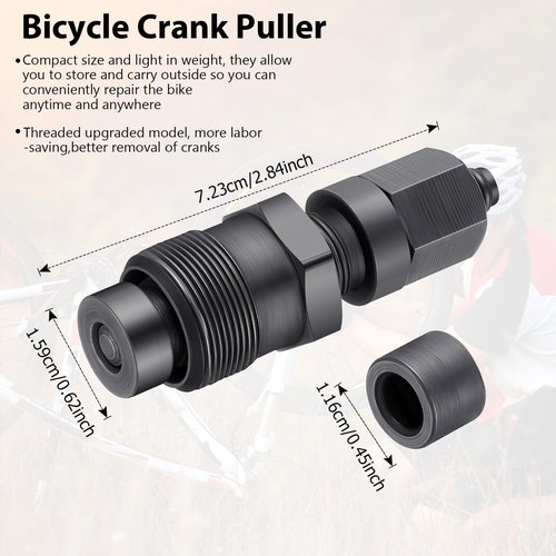 Skylety Crank Remover Bicycle Crank Puller Bike Crankset Arm Puller Compact Crankset Pulley Cycling Power Bottom Bracket Tool Repair Maintenance Remover for Bikes, Black(Simple Style)
