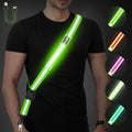 Fitense LED Reflective Belt Sash - High Visibility Night Safety Gear with 5 Light Colors & 3 Modes | Adjustable Rechargeable Vest for Runners & Walkers