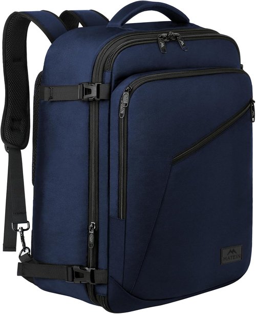 MATEIN Weekender Backpack - Large Capacity Travel Suitcase with Expandable Design | Blue