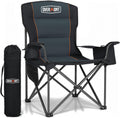 Overmont Oversized Camping Chair - 450lbs Capacity with Padded Cushion & Cooler Pockets | Heavy-Duty Design