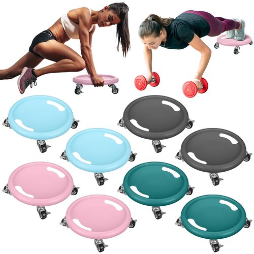 Seenelling 8 Pcs Abdominal Exercise Roller Wheel Abdominal Exercise Sliders for Core Workout AB Wheel Exercise Board Abdominal Board Trainer for Abdominal Core Strength Training, AB Workout Equipment