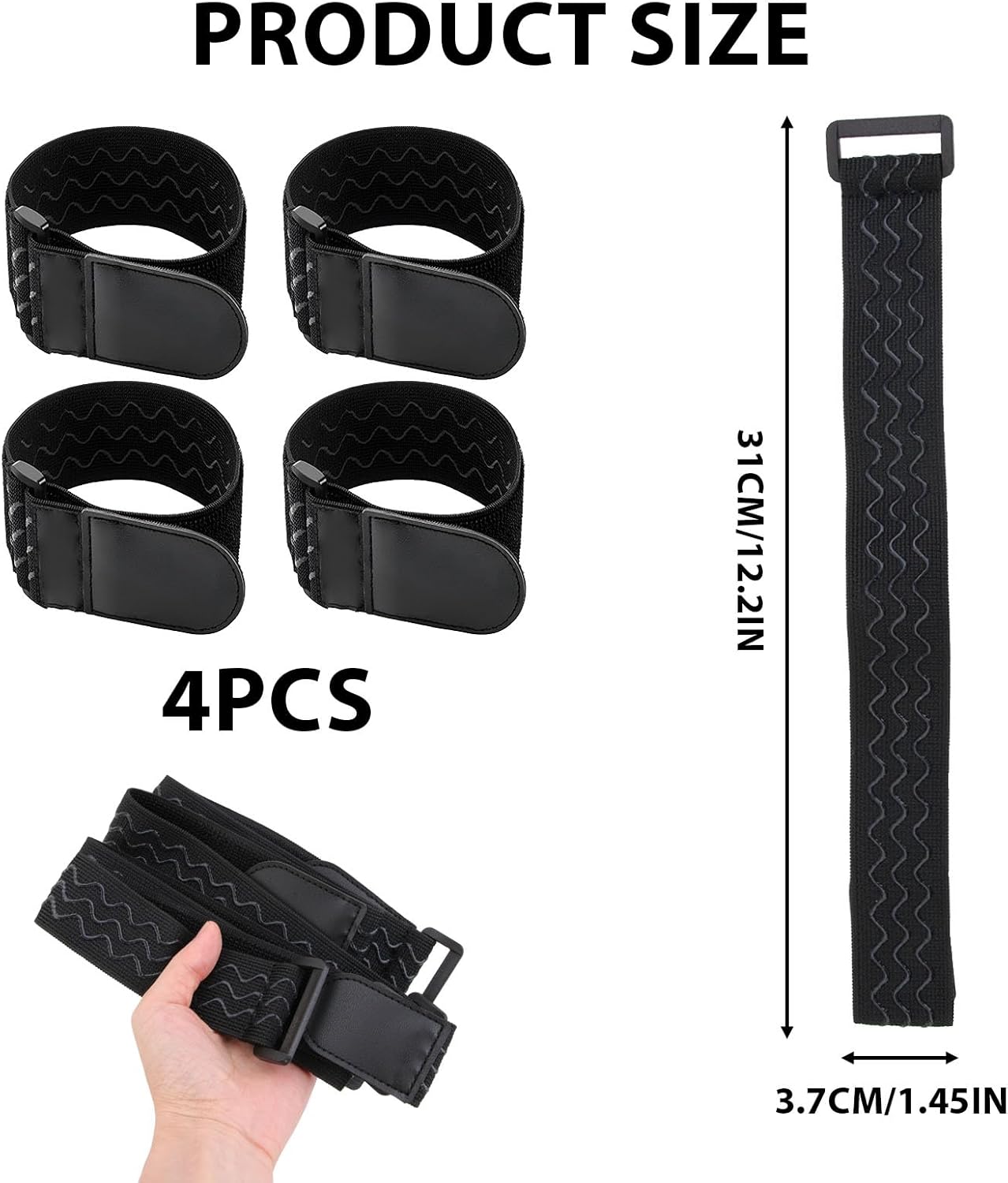 Skiennix Adjustable Elastic Boot Straps - Non-Slip Ankle Bands for Cowboy Boots | Durable & Comfortable