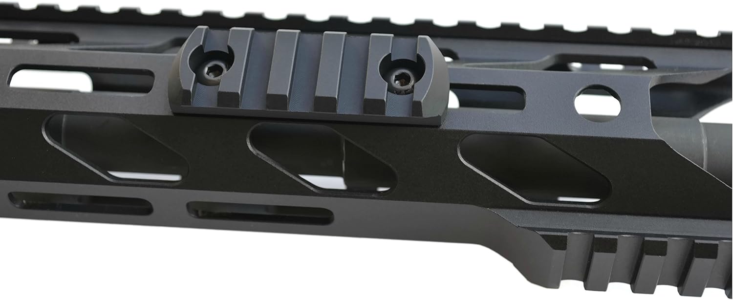 STNGR USA 5-Slot M-LOK Aluminum Picatinny Rail Section - Durable Accessory with T-Nuts & Screws