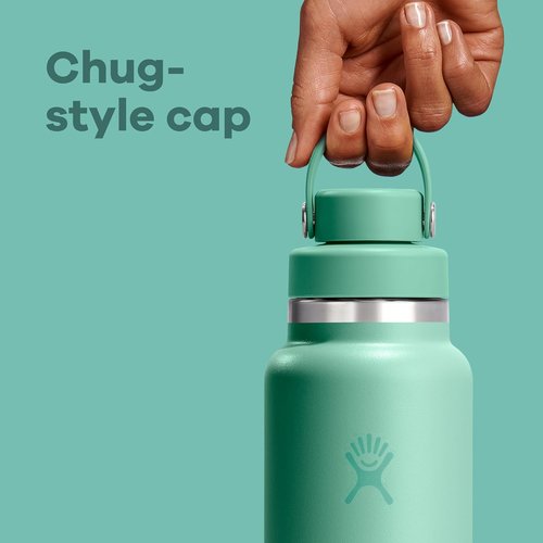 Hydro Flask Water Bottle - Insulated Stainless Steel - 40 Oz Mermaid Green with Flex Chug Lid