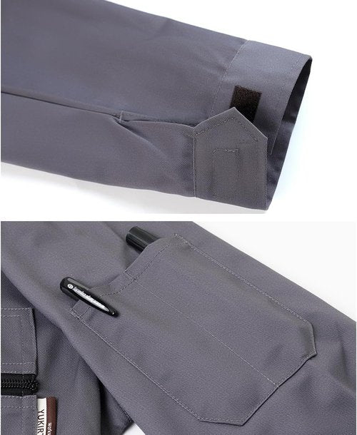 Men's Coveralls Mechanic Work Jumpsuit Multi Pockets Overalls Long Sleeve Workwear Coverall