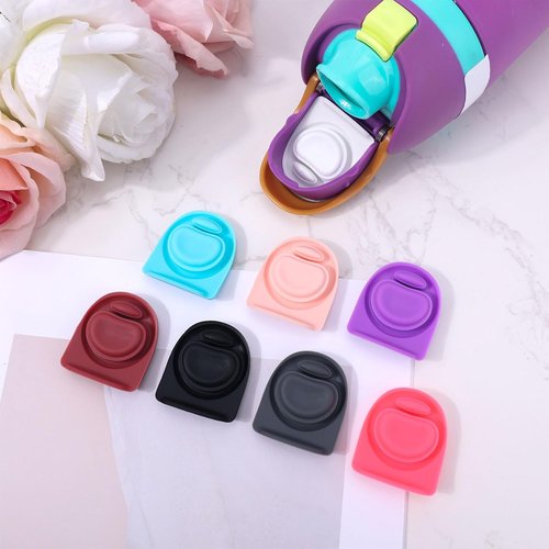 BOXOB Water Bottle Lid Stopper Replacement - 8 Color Silicone Caps for Owala FreeSip 24/32oz
