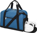 Skiennix Mini Duffel Gym Bag - Lightweight 14-Inch Design with Shoe Compartment - Blue