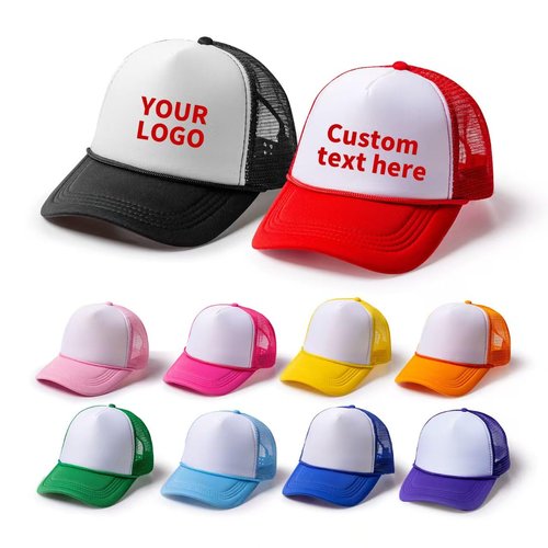 TZYZZQH 10 Blank Trucker Hats Bulk with Decorative Ropes,Men and Women Hat Bulk Heat Transfer Graffiti Hats