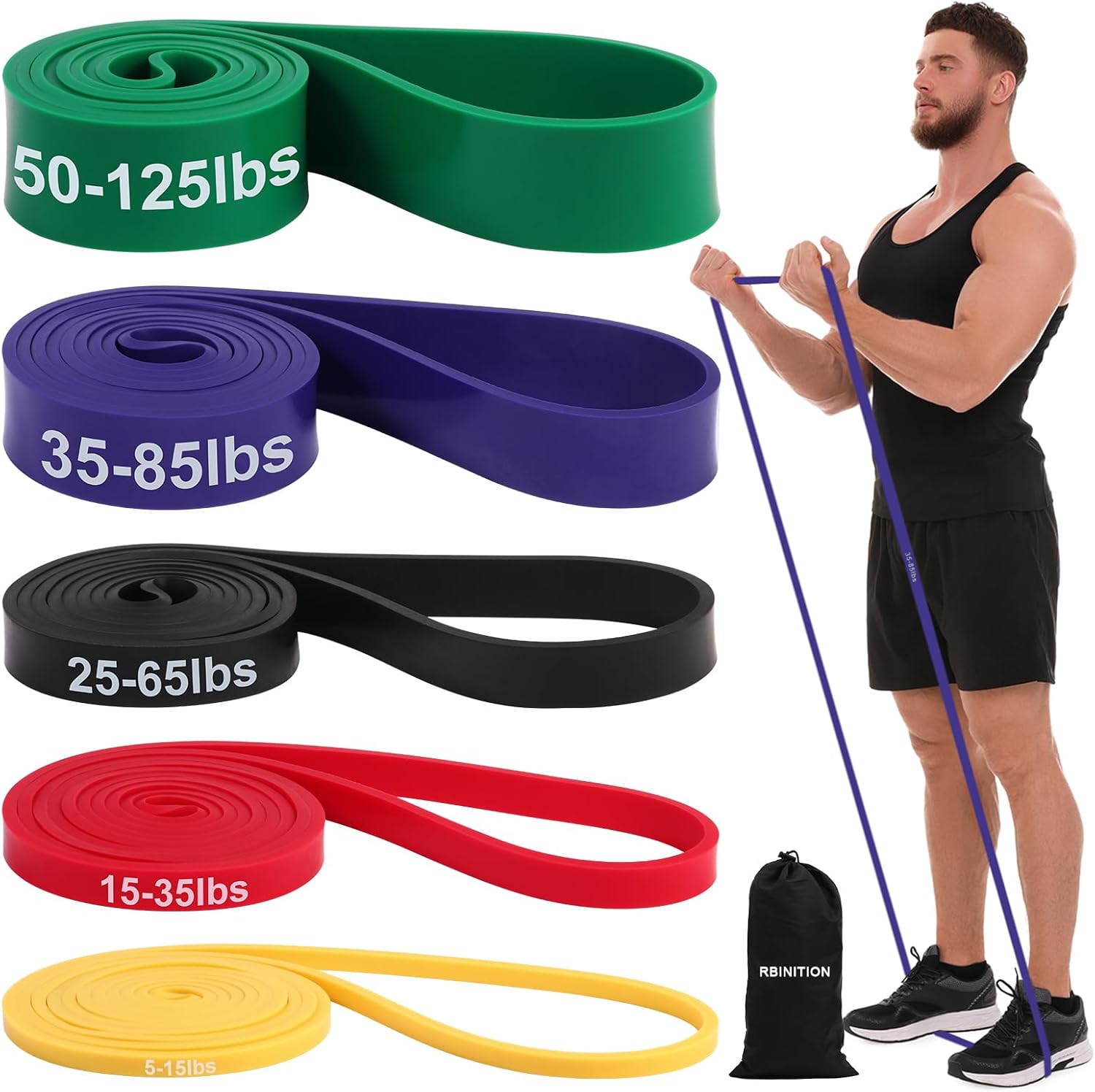 Skiennix Resistance Bands - Pull Up Assistance Set for Effective Workouts | Ideal for Men & Women