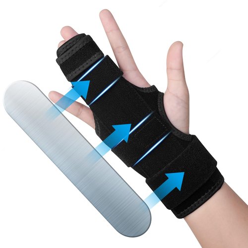 EDNYZAKRN Trigger Finger Splint, 2 Finger Brace for Index, Middle, Ring, Pinky Finger, Treatment for Hand Fractures, Arthritis (L/XL, Right)