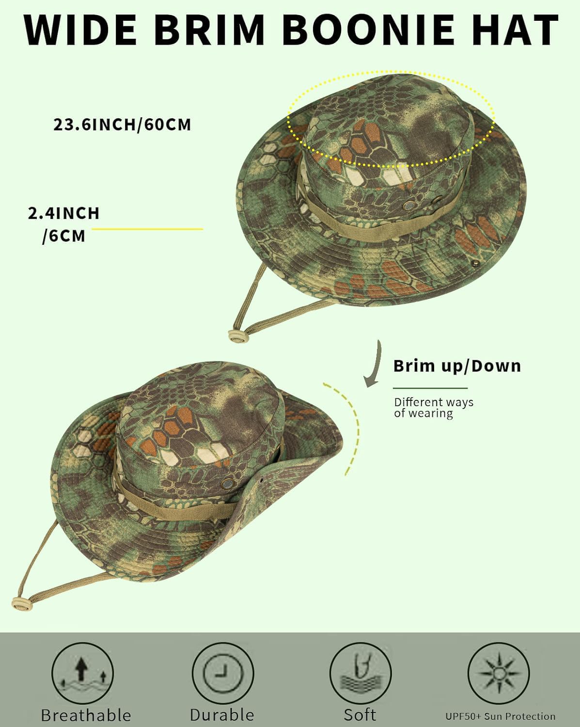Skiennix Sun Hat - UPF 50+ Bucket Hat for Men & Women | Foldable UV Protection for Hiking & Beach