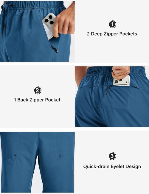 AIRIKE Mens Swim Trunks with Compression Liner 9"/11" Quick Dry Board Shorts Bathing Suits Beach Shorts with Zipper Pockets