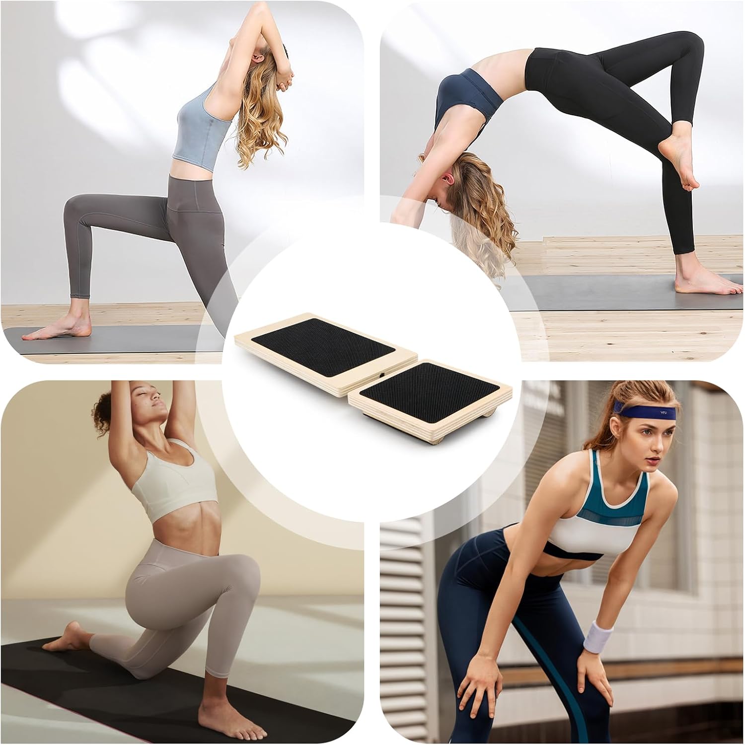 Skiennix Ankle Strengthener | Non-Slip Wood Balance Board for Injury Recovery & Training