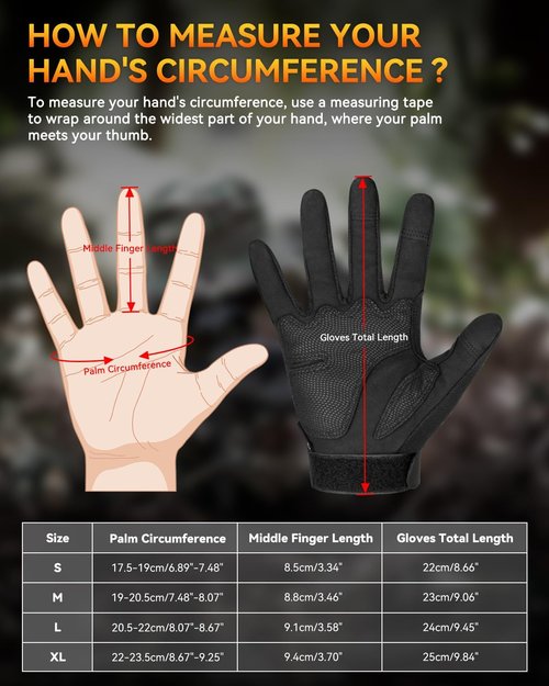 KUMGIM Tactical Motorcycle Gloves - Touchscreen Black Hard Shell for Men & Women | Outdoor Sports & Work