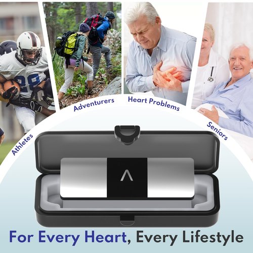 Auriomuse Kardiamobile Case for Kardia Mobile 6L & 6L Max, Portable Hard Shell Case with Silicone Pad for Kardiamobile EKG Heart Monitor