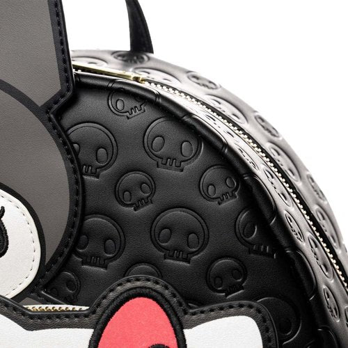 Loungefly Sanrio Kuromi, My Melody, and Hello Kitty Glow In The Dark Triple Pocket Womens Backpack