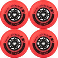 AOWESM Inline Skate Wheels 80mm 76mm 72mm 85a Outdoor Indoor Black Blue Red Roller Hockey Blades Replacement Wheels w/Bearings ABEC-9 and Floating Spacers (4-Pack) (Red, 80mm)