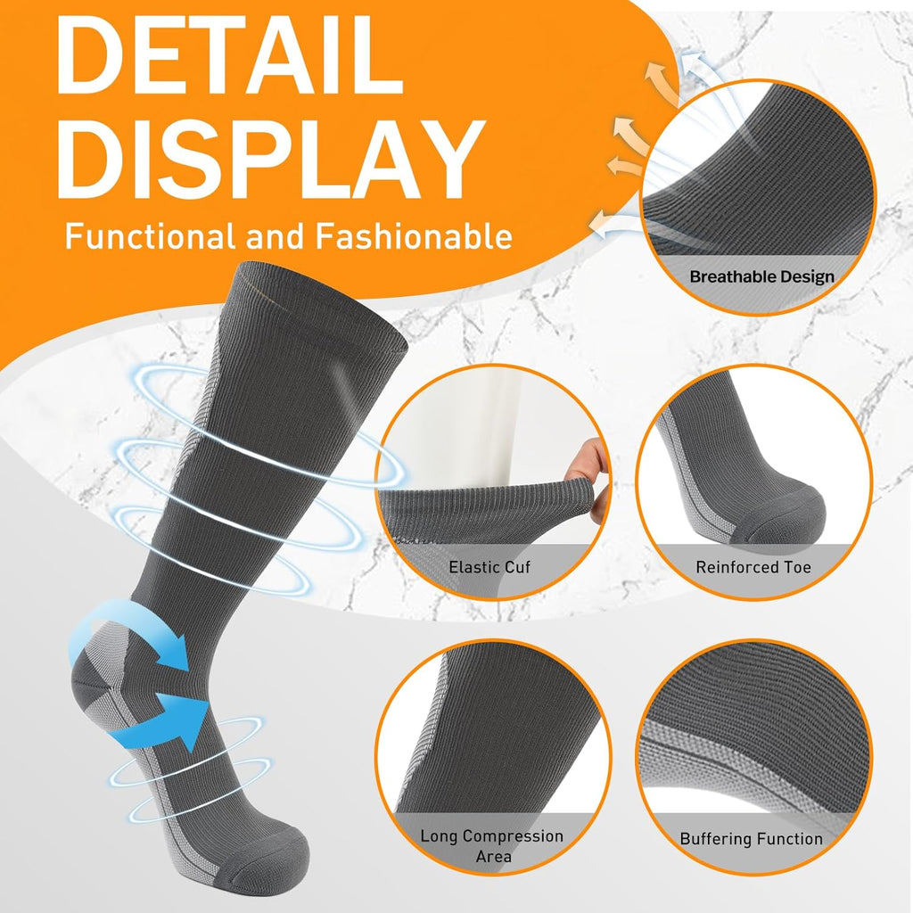 Skiennix Men’s Soft Athletic Socks - Comfortable Sports Socks for Running | Daily Wear