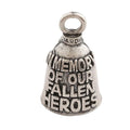 Guardian Bell In Memory of Fallen Hero Good Luck Bell w/Keyring & Black Velvet Gift Bag | Motorcycle Bell | Lead-Free Pewter | Good Luck Gift to Friends & Family | Bike Bell | Made in USA