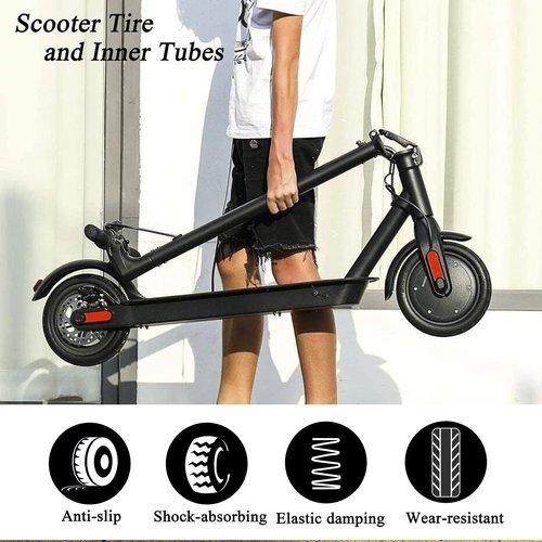 Amitor 8.5 Inch Scooter Tire Tube, 8 1/2 x2 Electric Scooter Replacement Wheels and Inner Tube, 50/75-6.1 Compatible for Xiaomi Pro 2 M365 Pro 1S, Electric Scooter 8.5 Inch Non-pneumatic Tires
