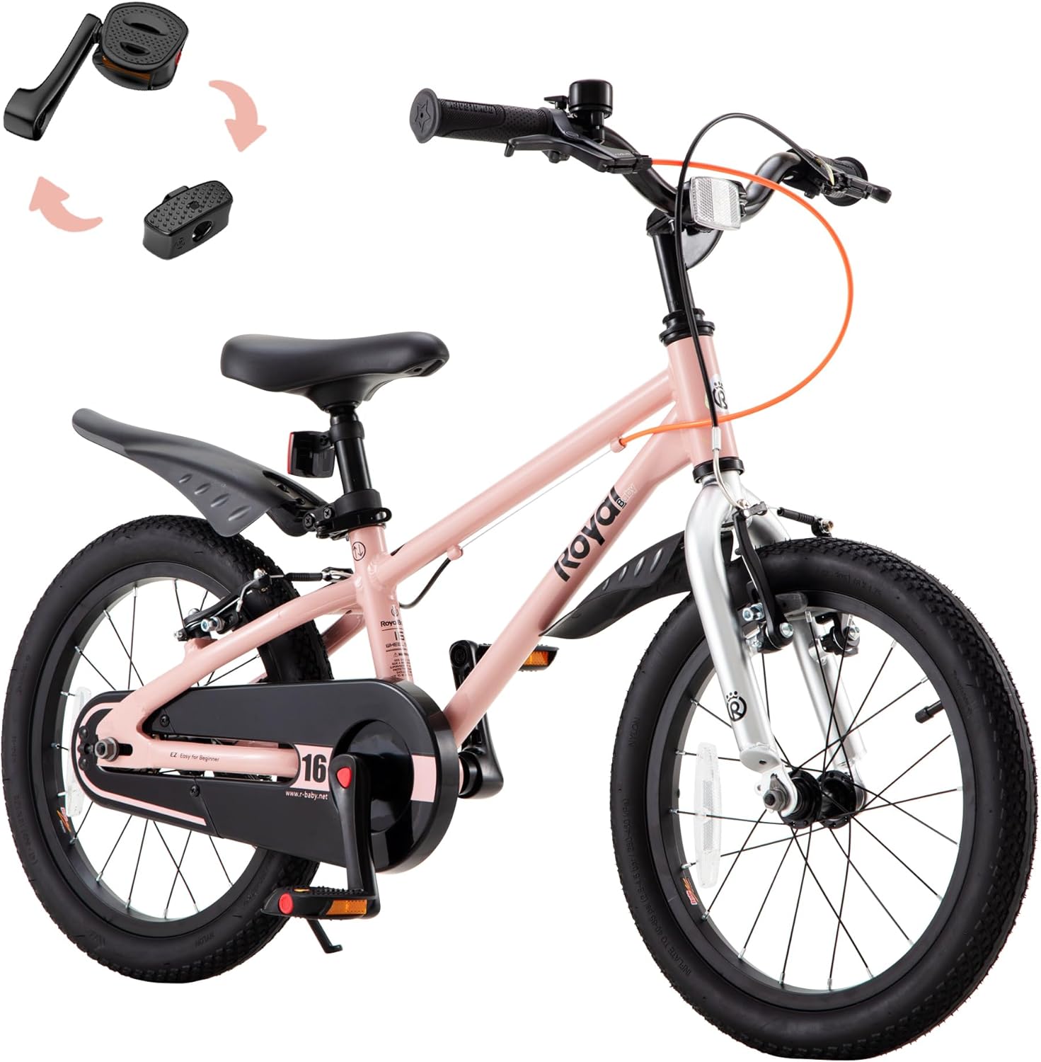 RoyalBaby EZ Fride Kids Bike - Lightweight Aluminum 2-in-1 Balance to Pedal Bike | 16, 18, 20 Inch for Ages 4+