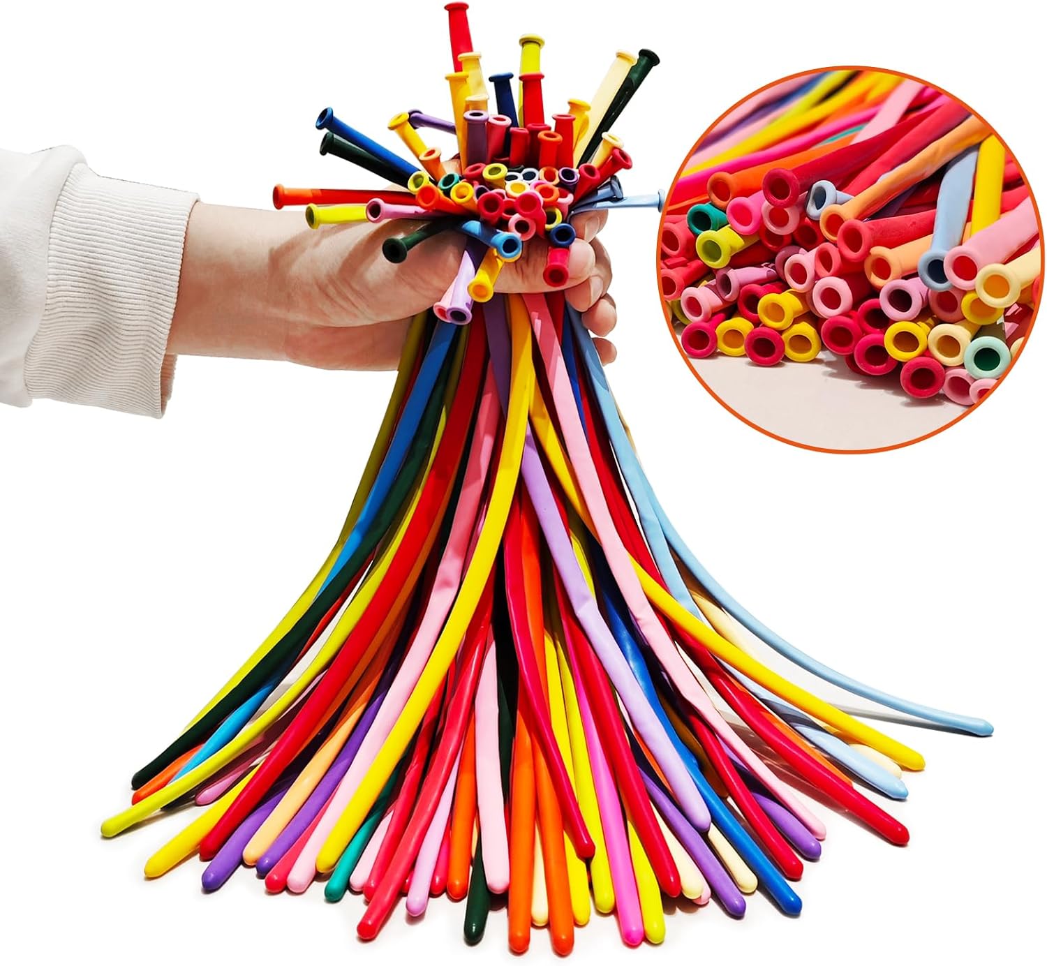 Skiennix 260 Long Balloons - 200 Pack Thick Twisting Balloons for Animal Shapes | Party Decorations