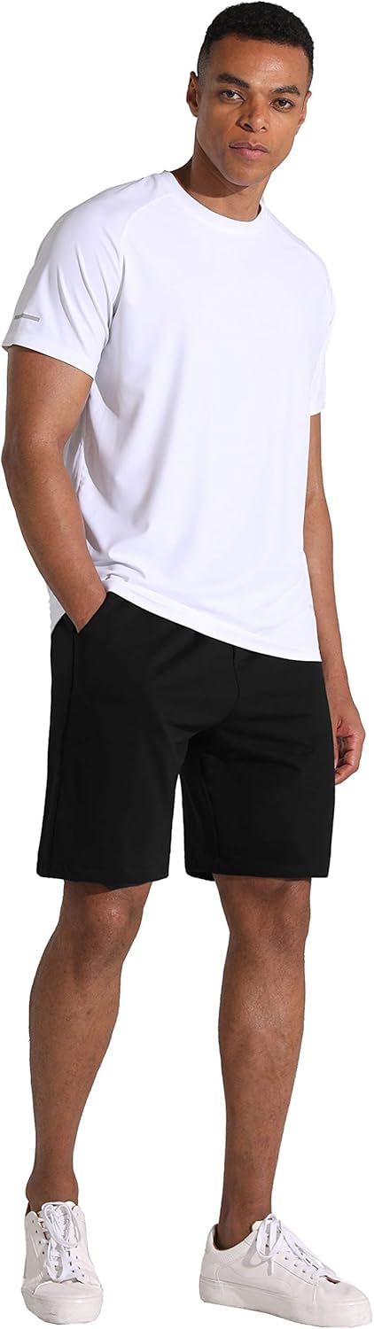 Skiennix Men's Lounge Shorts - Loose-Fit Jersey with Deep Pockets for Running & Training
