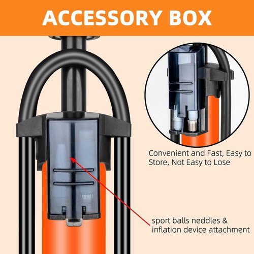 **TOOLITIN Floor Bike Pump - High Pressure 160 PSI with Gauge | Compatible with Presta & Schrader Valves**