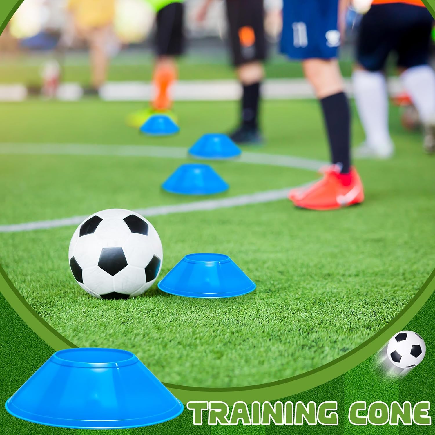 Skiennix Mini Soccer Cones - 12 Pcs Agility Training Discs for Enhanced Sports Performance