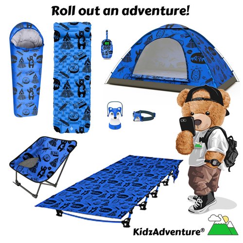KidzAdventure Youth and Kids Camping Chair | Ultra Lightweight, Foldable and Heavy Duty | Ideal Indoor/Outdoor Kid Chair for Camping, Beach, Sports and Lawn