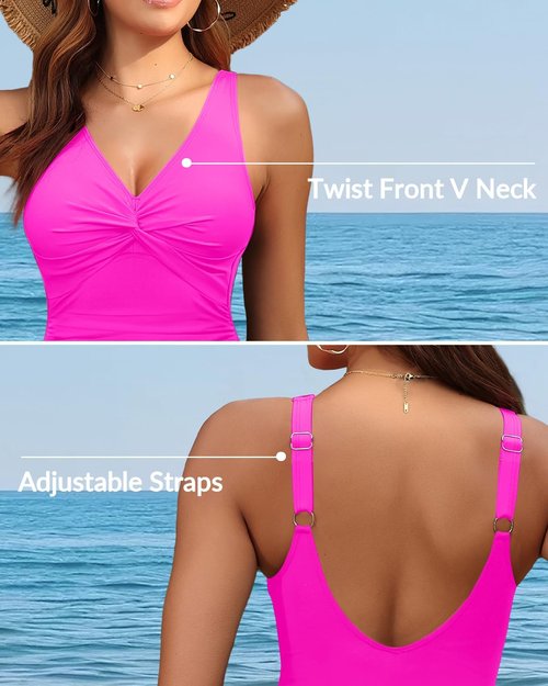 Holipick One Piece Swimsuit for Women - Tummy Control & Push Up Design | Full Coverage Slimming