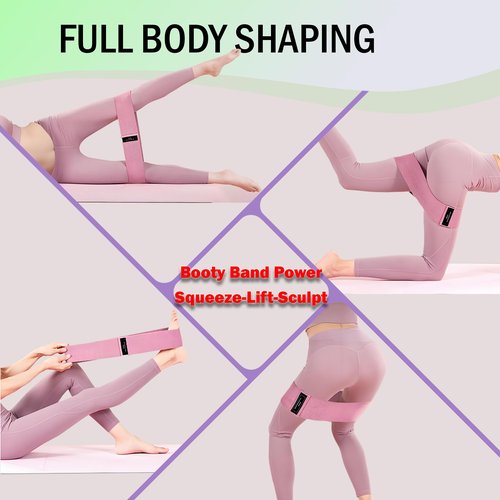 Full Body Resistance Bands Set for Women & Men, Professional Upper & Lower Body Workout Bands for Arms, Legs, Glutes, Yoga, Strength Training, Home Gym Fitness Equipment (GreenPurple 4pcs)
