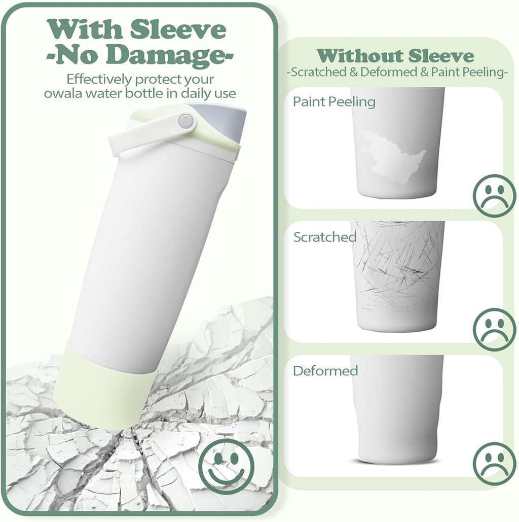 Owala Silicone Boot - Non-Slip, Scratch-Resistant Stability Enhancer for 30oz & 40oz Bottles | 12 Colors Available (Ice Breeze)