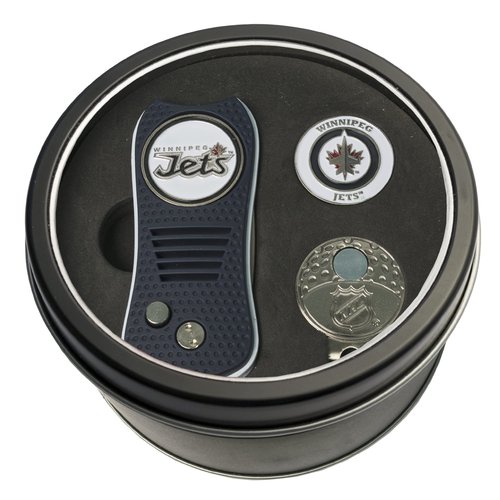 Team Golf NHL Gift Set Switchblade Divot Tool, Cap Clip, & 2 Double-Sided Enamel Ball Markers, Patented Design, Less Damage to Greens, Switchblade Mechanism