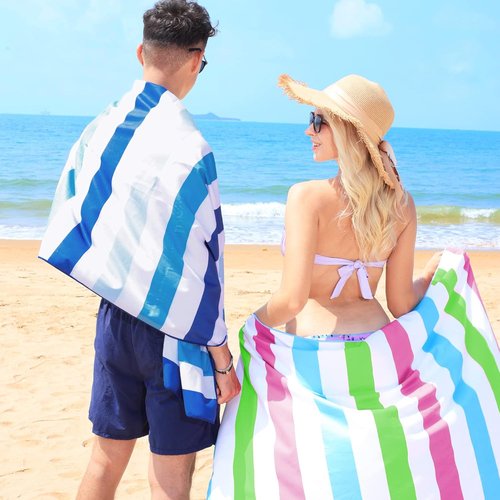 Exclusivo Mezcla Microfiber Beach Towel - Quick Dry, Lightweight & Sand-Free | Multicolor, 30x60 Inches