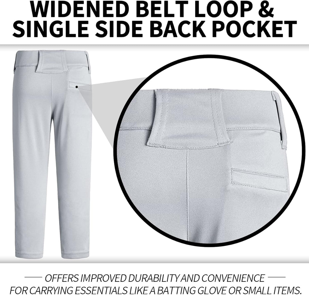 QBK Toddler Boys Baseball Pants | Softball Pants for Girls | Sizes 2T to 17 Years