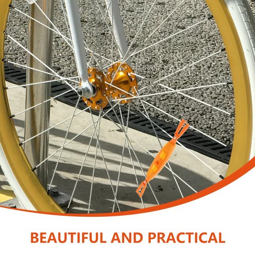 GOOHOCHY Bike Spoke Reflectors for Wheels Bicycle Wheel Reflectors Spoke Reflectors Easy Install Bright Reflective Accessories for Night Riding Safety 9.05 Inch